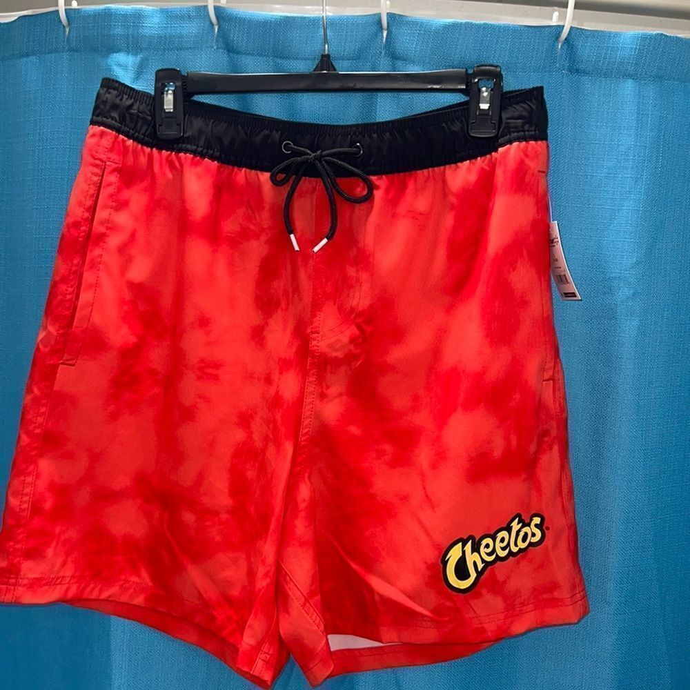Active shorts Cheetos design red black yellow